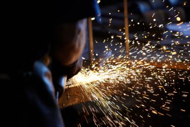 Welder at work